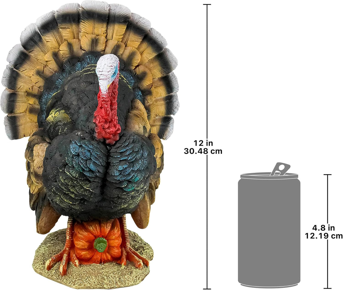 Design Toscano QM2373100 North American Turkey Statue,full color,Small