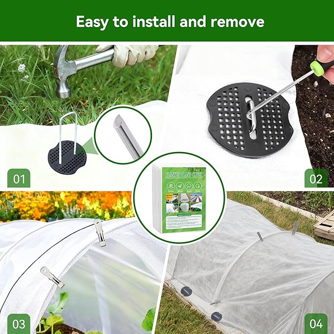 10 FT x 33 FT Plant Covers Freeze Protection kit - 1.8 oz/yd² Thickened Frost Cloths Blankets with