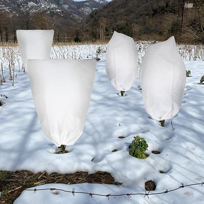 2 Pack Plant Covers Freeze Protection for Winter, 47.2"×31.5" Frost Cloths for Outdoor Plants Cold
