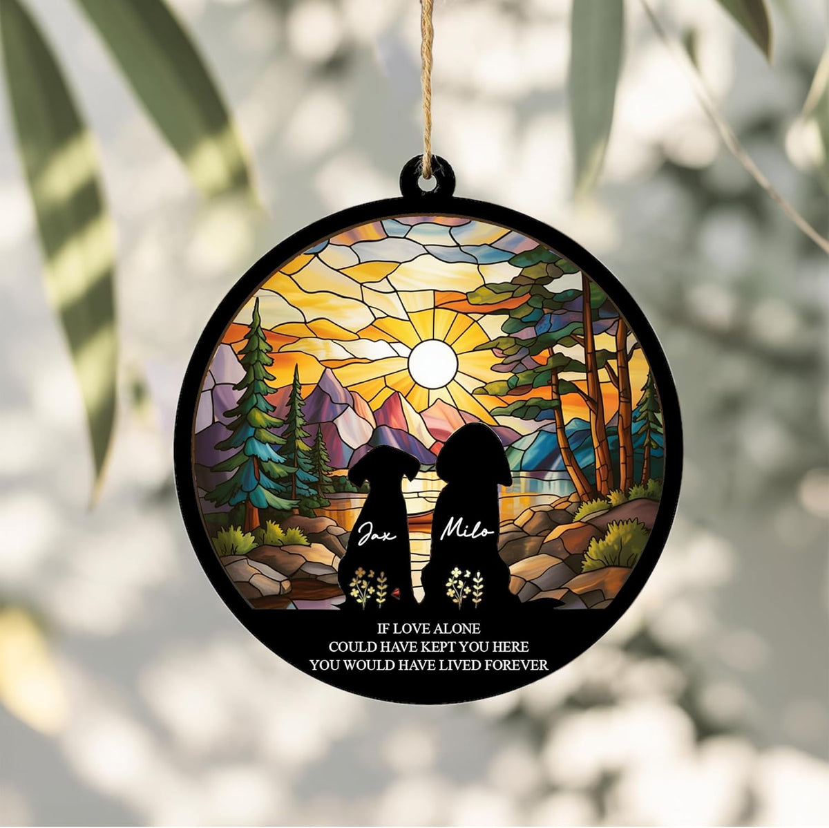 Personalized Dog Memorial Ornament with Name & Breed, Custom Pet Loss Gift, in Loving Memory Pet