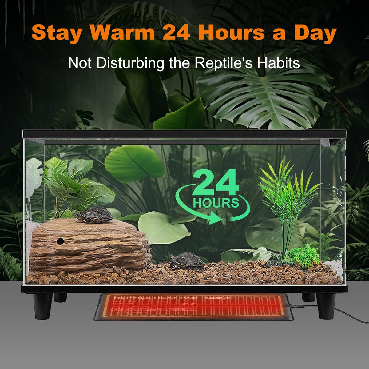 LUCKY HERP Reptile Heat Pad 6x8 Inch 8W Under Tank Terrarium Heating Mat, Reptile Heat Mat, Reptile