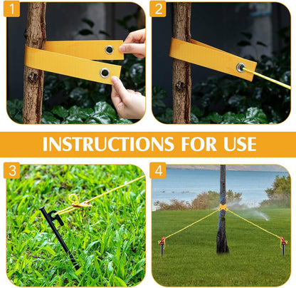 Sintuff 36 Pcs Heavy Duty Tree Stake Kits Stake and Support for Young Leaning Tree Anchor