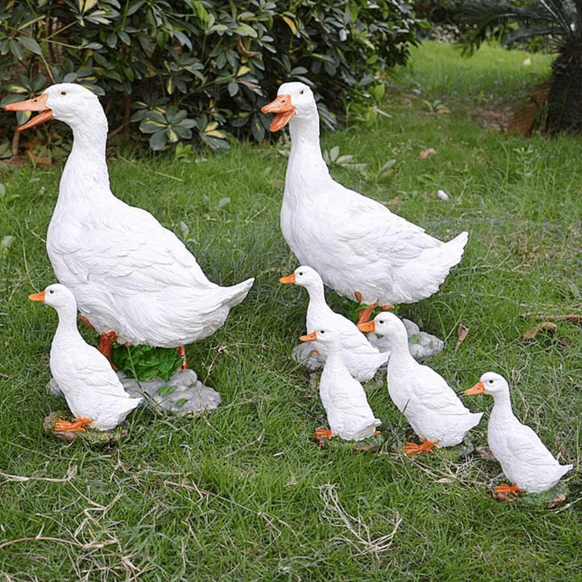 Real Farm Duck Statues,Funny Duck Fence Decoration,Resin Duck Decor,Outdoor Real Animal Statue,Duck