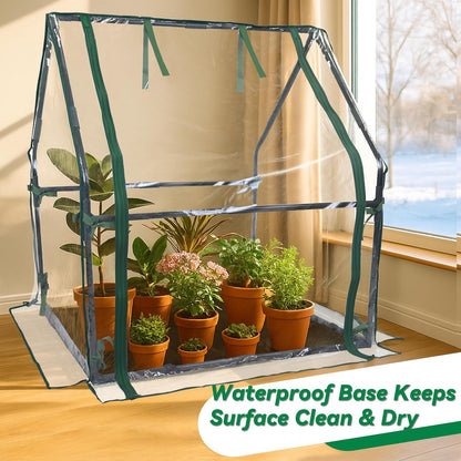 Gardzen Mini Greenhouse Indoor with Waterproof Bottom, Heavy Duty Portable Green House for Outdoor