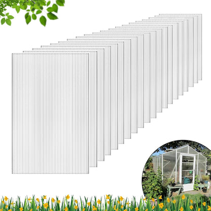 DGSL 14 Pcs Polycarbonate Greenhouse Panels, 4' x 2' x 0.16'' Twin-Wall Panels, Polycarbonate Sheet
