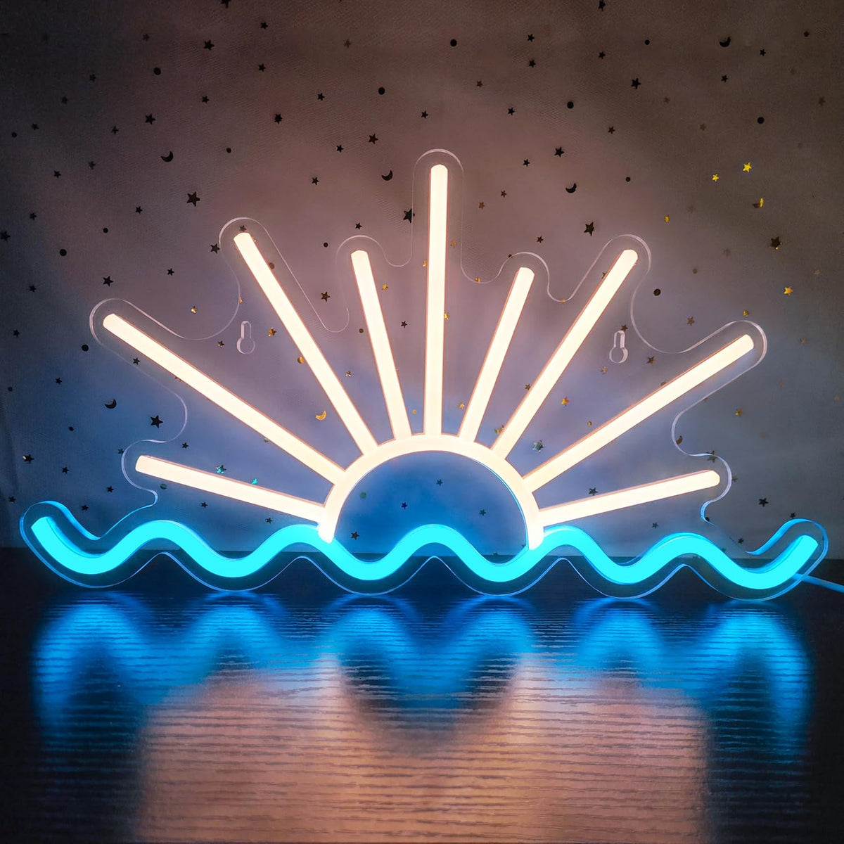 Sunrise Sunset Neon Sign Dimmable Beach Sun Wave Neon Sign for Bedroom Man Cave Living Room Party