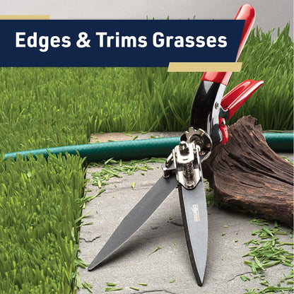 Grass Shears - Garden Clippers with Rotating Handle - Grass Cutter Edging Shears - Hedge Trimmer