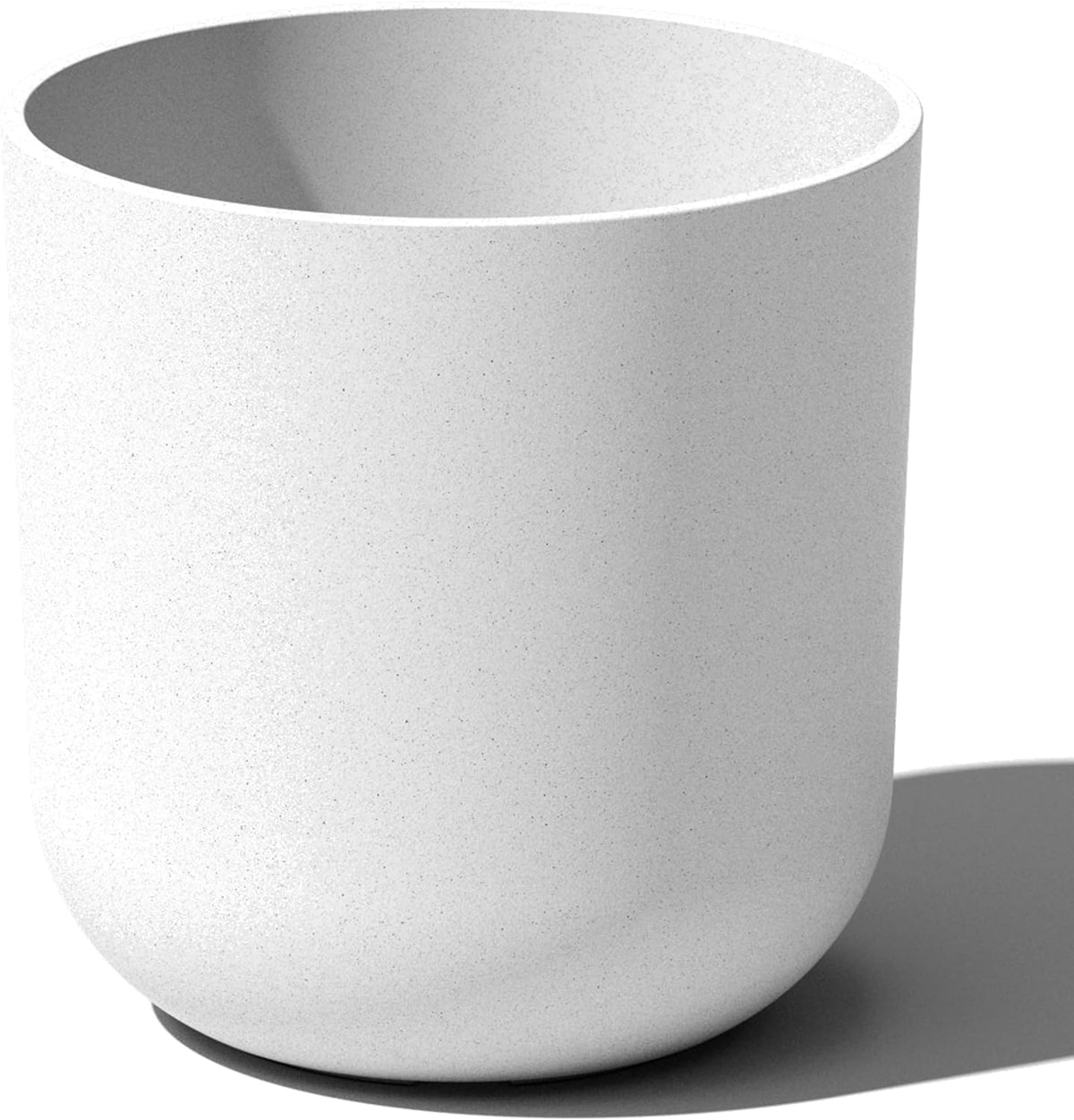 Veradek Round Lima Plastic Planter Pots for Indoor/Outdoor Garden Use, White, Suitable for Small to
