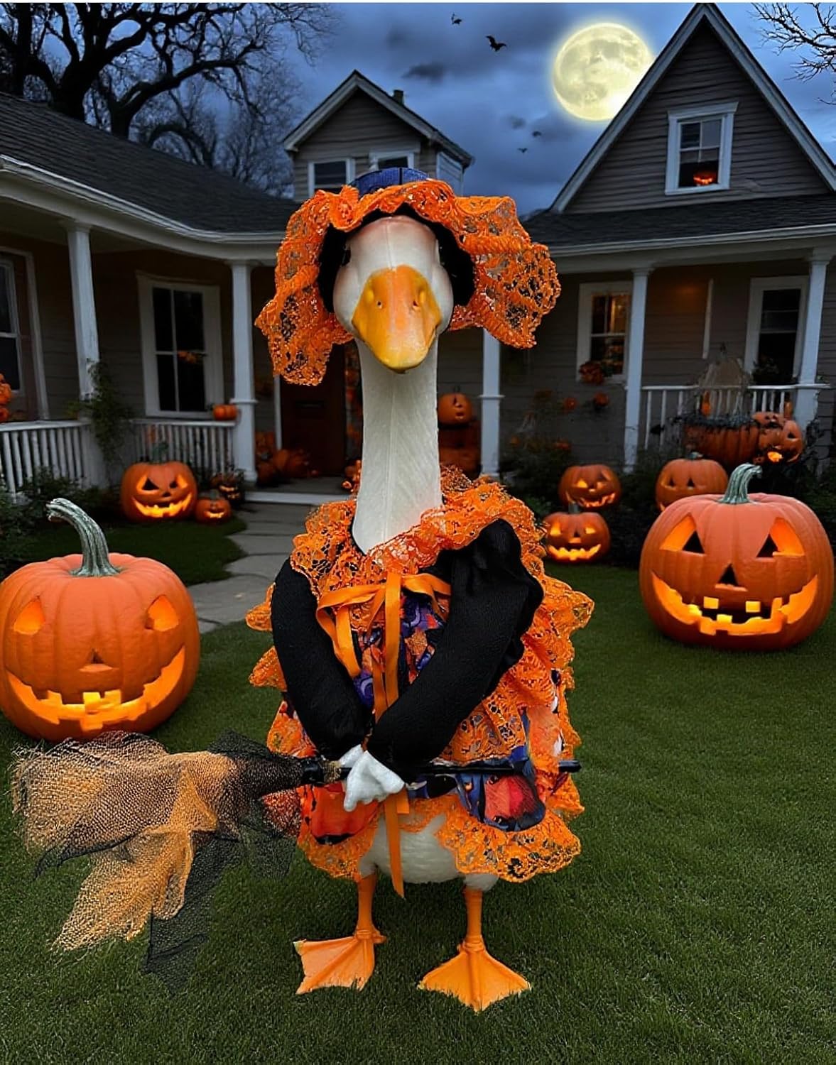 YLYGJGL Halloween Porch Goose Costume Set - 23 Inch White Goose Decor, Carnival Easter Party