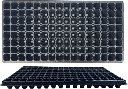 128 Cell Seedling Plastic Nursery Trays, 10 Pack, Thick Durable Germination Plug Trays, 1280 Cells