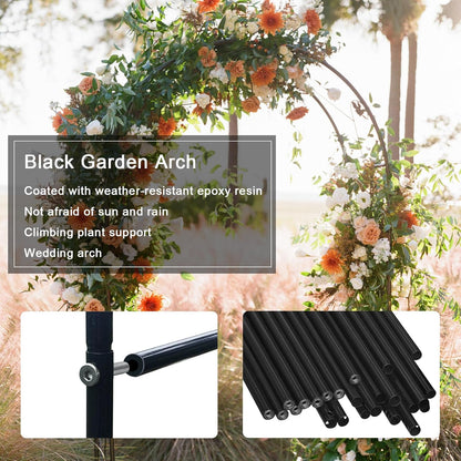 Skypatio Outdoor Flower Garden Arch Trellis 7.8Ft High x 4.6Ft Wide, Metal Garden Pergola Arbor for