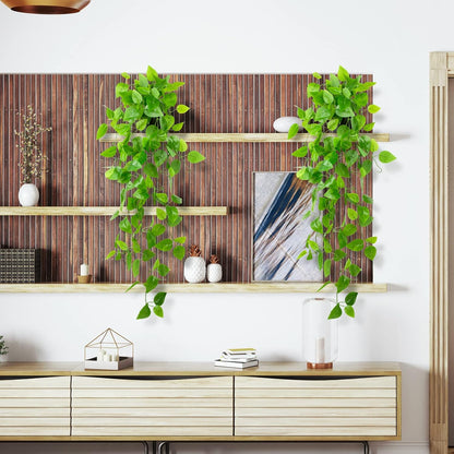 LOYWREE 2 Pack Small Artificial Hanging Plants with Faux Ivy Vine and Hanging Pothos 39Inch Fake