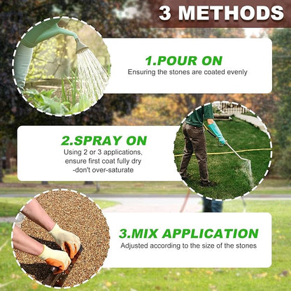 Mulch Glue - 64oz / 0.5 Gallon Landscape Adhesive Gravel Binder Glue with Applicator for