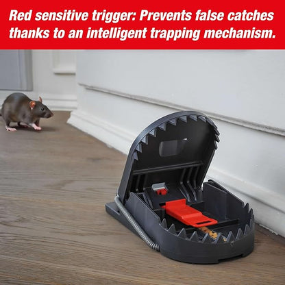 SWISSINNO Rat Trap PRO SuperCat - Reusable, Reliable and Effective - Powerful snap Trap for Rat