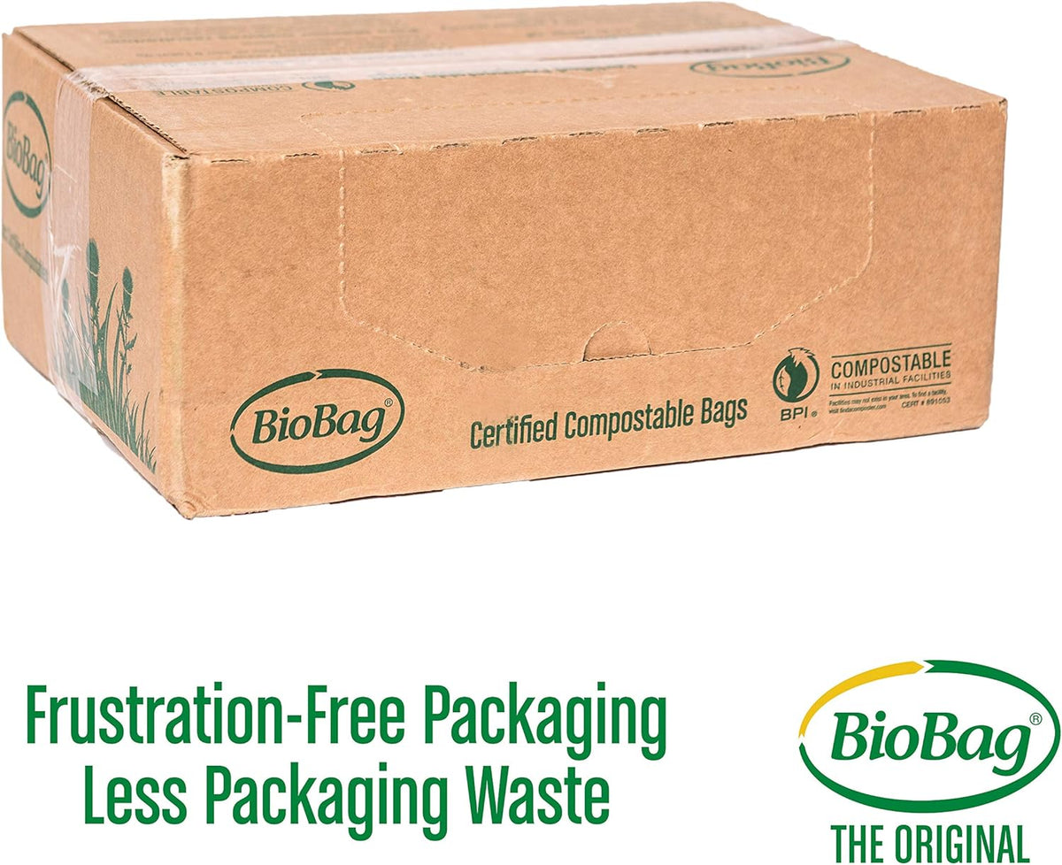 BioBag (USA) The Original Compostable Bag, 64 Gallon, 60 Count, 100% Certified Compostable Trash