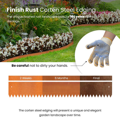 Corten Steel Landscape Edging Steel Landscaping Edging Metal Garden Edging Lawn Edge Border Rust