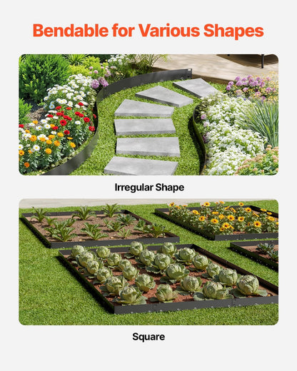 VEVOR Steel Landscape Edging, 5 Packs 39 x 5 in Rust-Resistant Metal Landscape Edging, Bendable