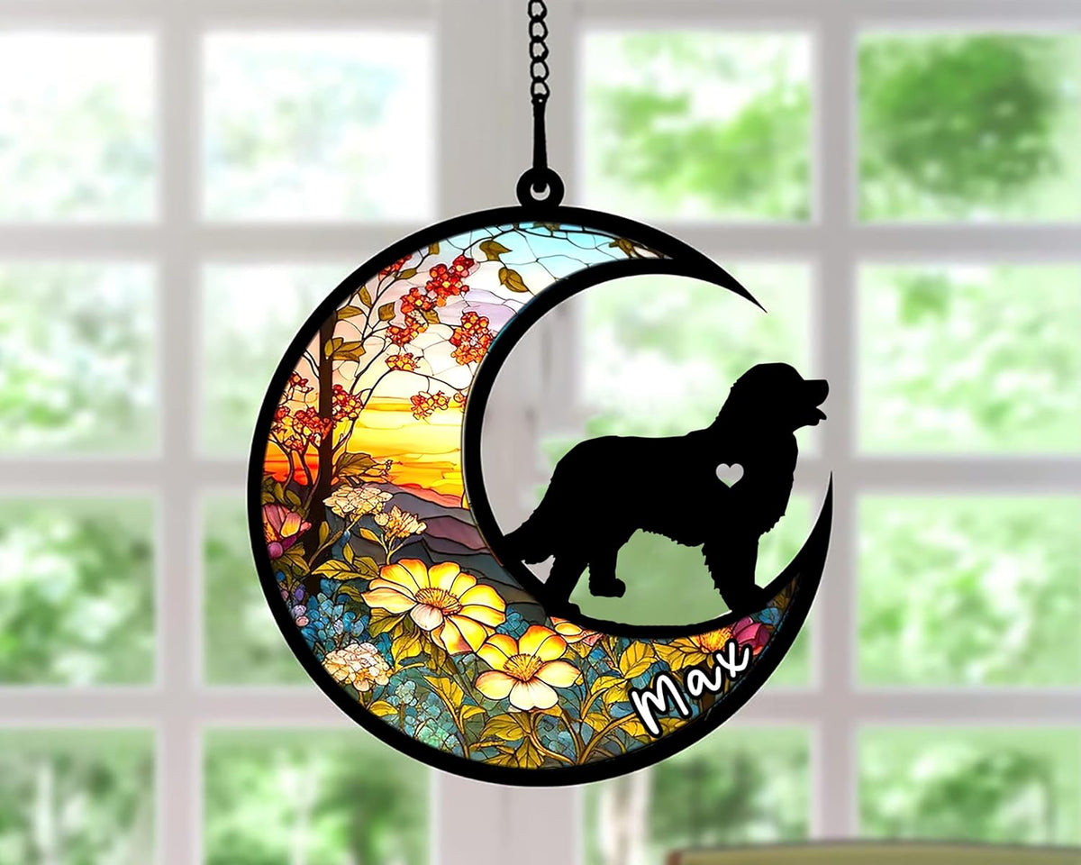 Personalized Dog Memorial, Custom Name Bernese Mountain Dog Christmas Ornament with Name, Custom