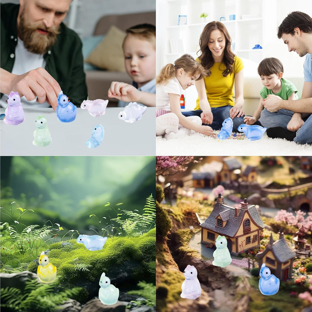 80 Pcs Mini Resin Dinosaur Variety Tiny Animals Figures Miniature Little Small Dinosaurs Figurines