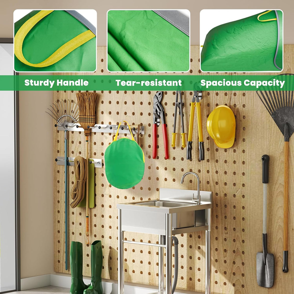 Leaf Collector, Foldable Portable Leaf Bags, Reusable Yard Garden Bags for Leaves, Grass, Lawn Trash
