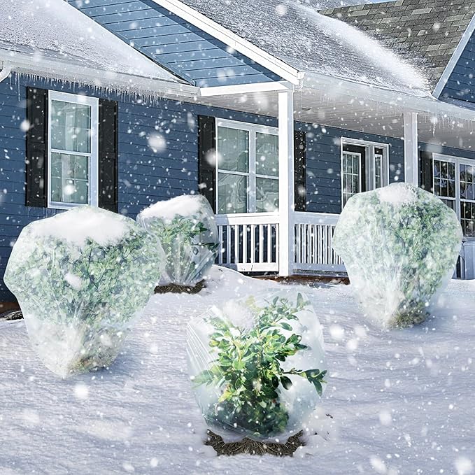 Alphatool Greenhouse Cover Plastic Sheeting - 10 x 30 ft Plant Covers Freeze Protection, Frost
