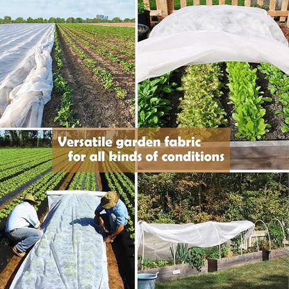 Plant Covers, 8Ft x 24Ft Reusable Floating Row Cover, 1oz Freeze Protection Plant Blankets for Cold