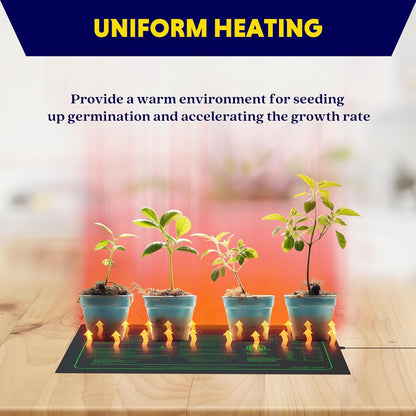iPower Seedling Heat Mat Waterproof Durable Germination Station Warm Hydroponic Pad for Indoor Home
