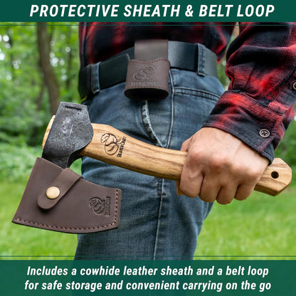 BeaverCraft Bushcraft Hatchet Wood Carving Axe AX6 - Forged Camping Axes & Hatchets - Wood Chopping