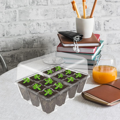 Gardzen 10 Pack Seed Starting Tray, Plant Germination Trays, Seed Starter Kit with Adjustable