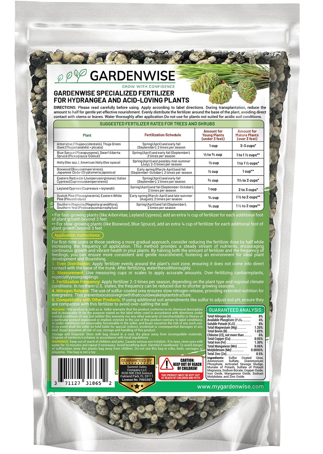Evergreen Fertilizer – All-Purpose Granular Plant Food for Outdoor Trees and Shrubs, Azaleas