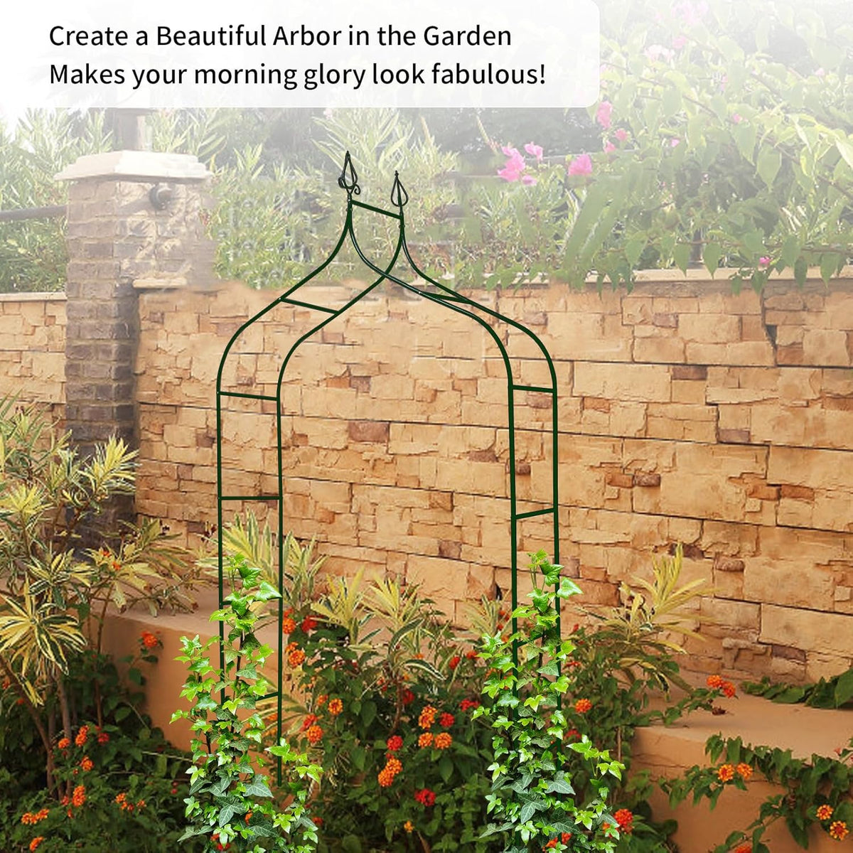 8.3 Ft H x 4.6 Ft W Metal Pergola Arbor for Various Climbing Plant Wedding Garden Arch Bridal Party