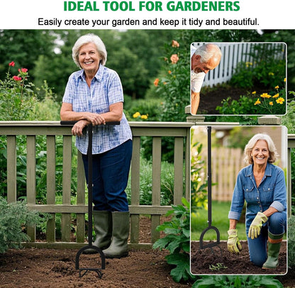 Hand Tiller Garden Claw Twist Tiller Cultivator Tiller Soil Loosener Lawn Aerator, Rototiller, for