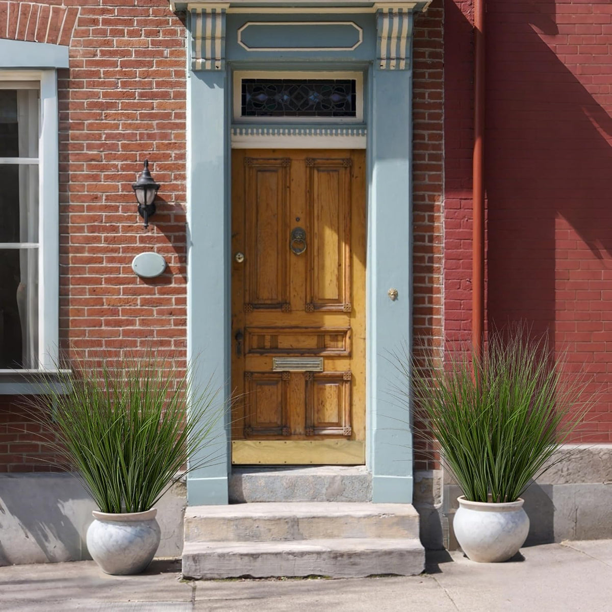 12PCS Fake Plants Artificial Wheat Grass Greenery Plastic Plants Fake Grass Artificial Plants for