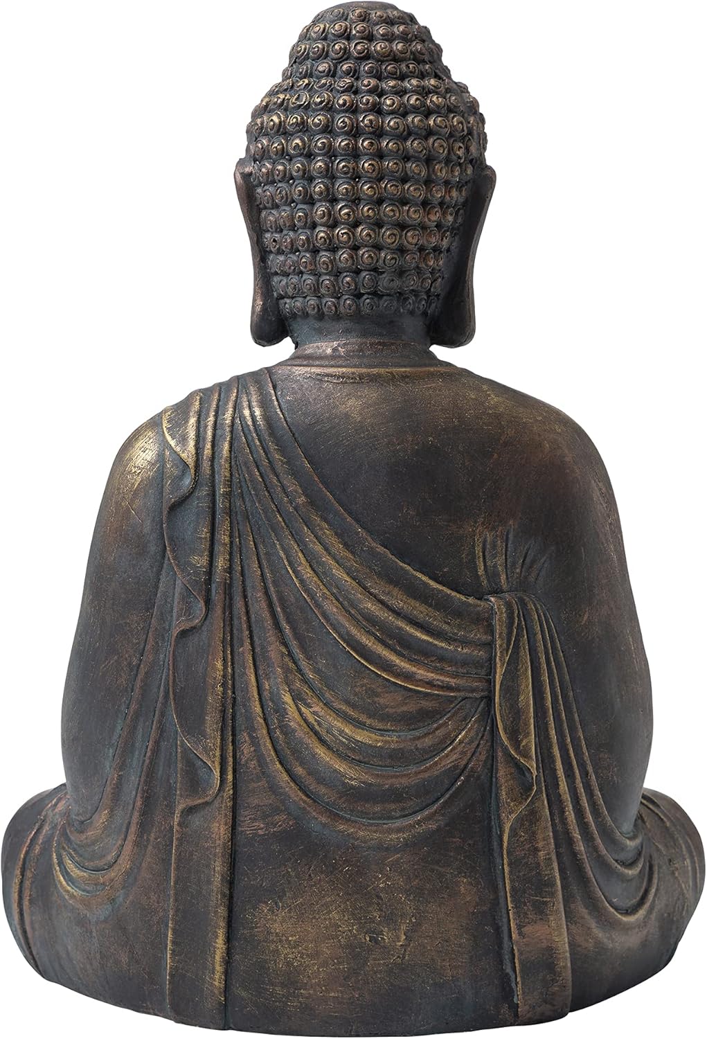 Glitzhome GH20384 22.75" Indoor Outdoor Sitting Meditating Buddha Zen Statue, 22.75 Inch Tall