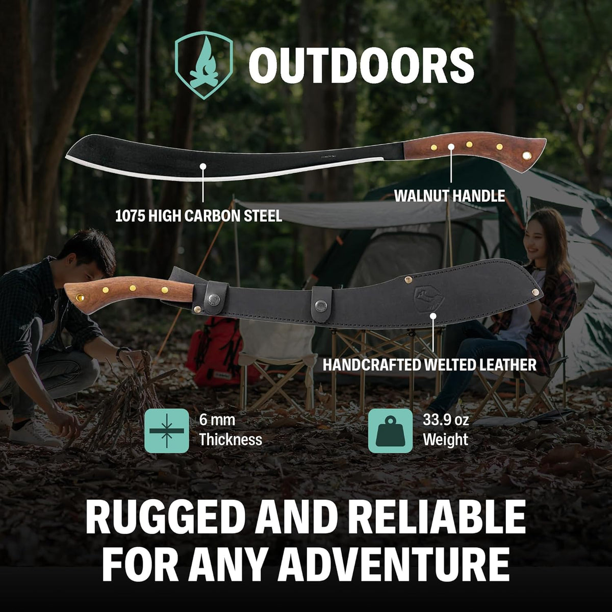 Condor Tool & Knife Outdoor Machete with Walnut Handle