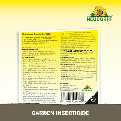 Neudorff Garden Insecticide Spray for Roses and Flowers, Kills Fruit Flies, Fungus Gnats, and 100+