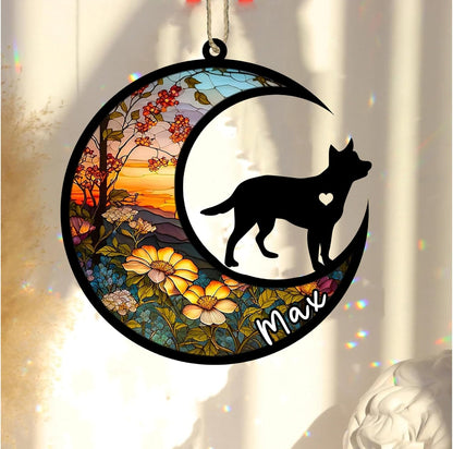 Personalized Dog Memorial, Custom Name Australian Cattle Heeler Dog Christmas Ornament, Custom
