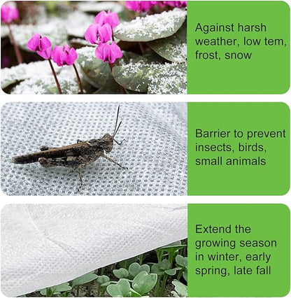 YFFSIDMY Plant Covers Freeze Protection 8'x40', Frost Blankets for Outdoor Plants and Trees, Frost
