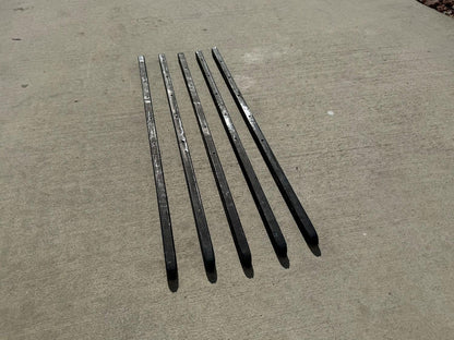 Sandbaggy Square Steel Concrete Form Stakes with Nail Holes - 5/8" Wide - Rust Resistant Coating