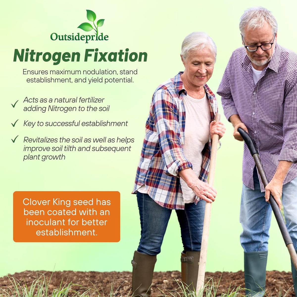 Outsidepride Perennial Clover King Seed Mix - 10 lbs Nitrocoated, Inoculated, Heat & Cold Tolerant