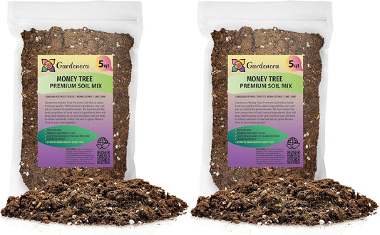 GARDENERA Money Tree Potting Soil - 10 Quart - Soil Mix for Planting or Repotting Guiana Chestnut
