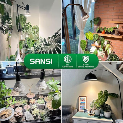 SANSI Grow Lights for Indoor Plants Full Spectrum, 36W Grow Light Bulb (400 Watt Equivalent) with