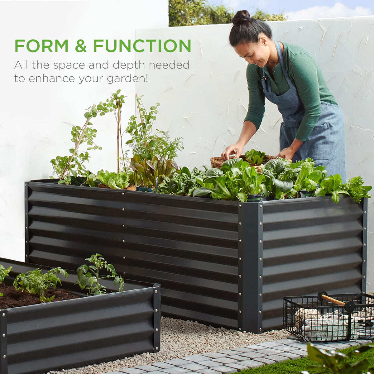 Best Choice Products 6x3x2ft Outdoor Metal Raised Garden Bed, Deep Root Box Planter for Vegetables
