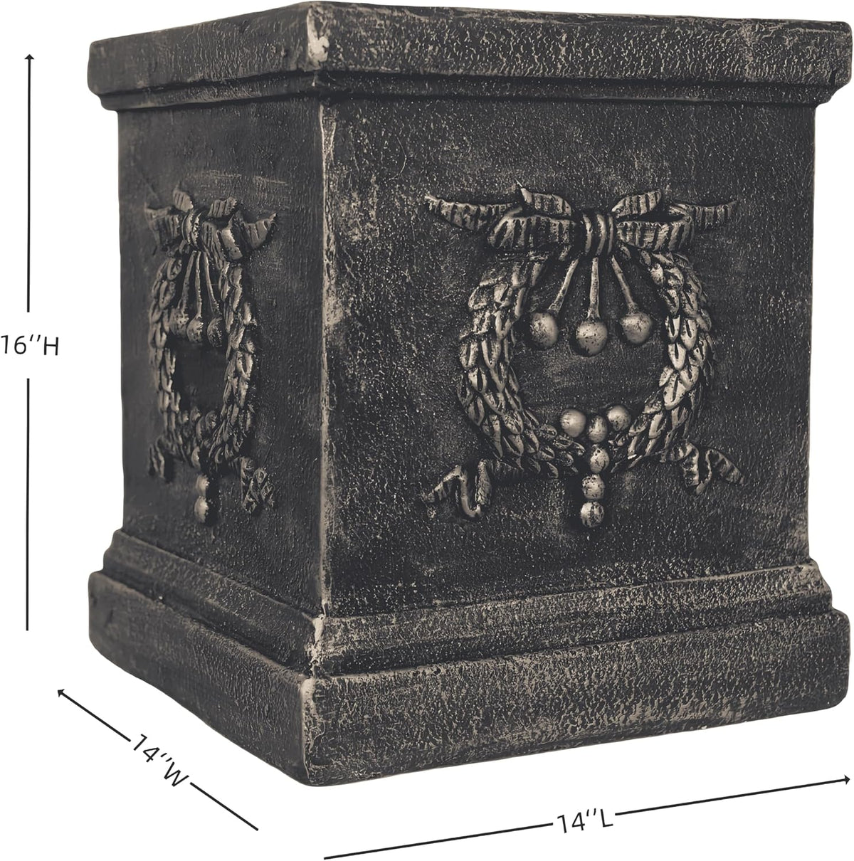 Garden Ear of Wheat Pedestal Statue Outdoor Base Decorative Sculpture Garden Flower Pot Side Table