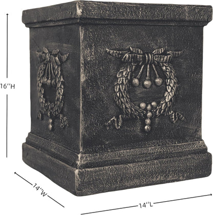 Garden Ear of Wheat Pedestal Statue Outdoor Base Decorative Sculpture Garden Flower Pot Side Table
