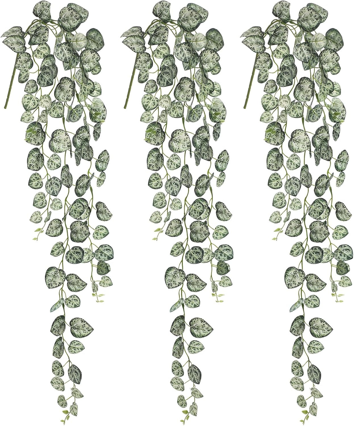 Briful 3 Pack Fake Hanging Plant 39.3" Faux Hanging String of Hearts Plant Faux Trailing Vine with