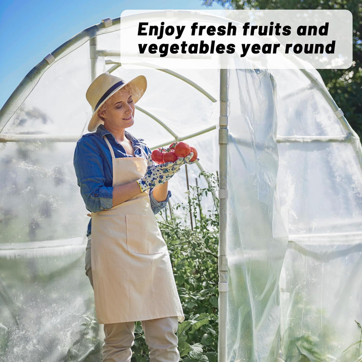 6 Mil Clear Greenhouse Plastic Sheeting,Transparent Plastic Film for Greenhouse, UV Resistant