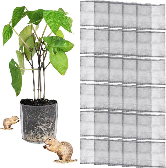 30 Pcs 3 Gallon Gopher and Vole Wire Mesh Basket Bulk Stainless Steel Plant Root Protector Gopher