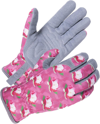 SKYDEER Premium Genuine Deerskin Suede Women's Gardening Gloves, Ultra-Soft Padded, Comfort Fit for