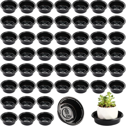 Plant Saucer 50 Pack Plant Trays for Pots 4 Inch Plastic Plant Saucers for Outdoors and Indoors